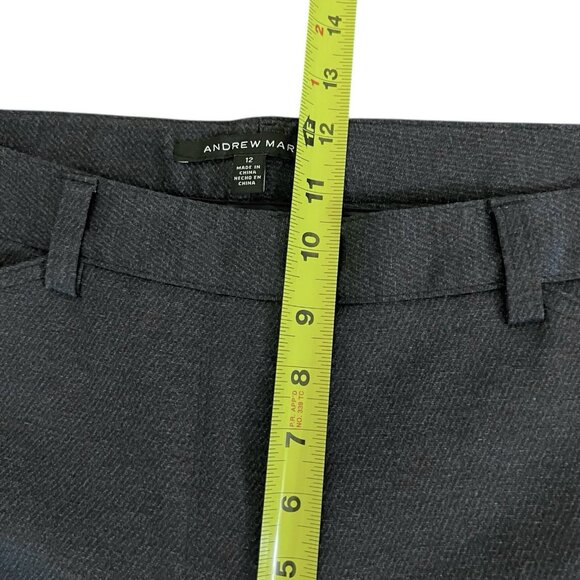Andrew Marc Women's Stretch Slim Leg Navy Pants Size 12 Mid Rise Regular Fit - Picture 11 of 13